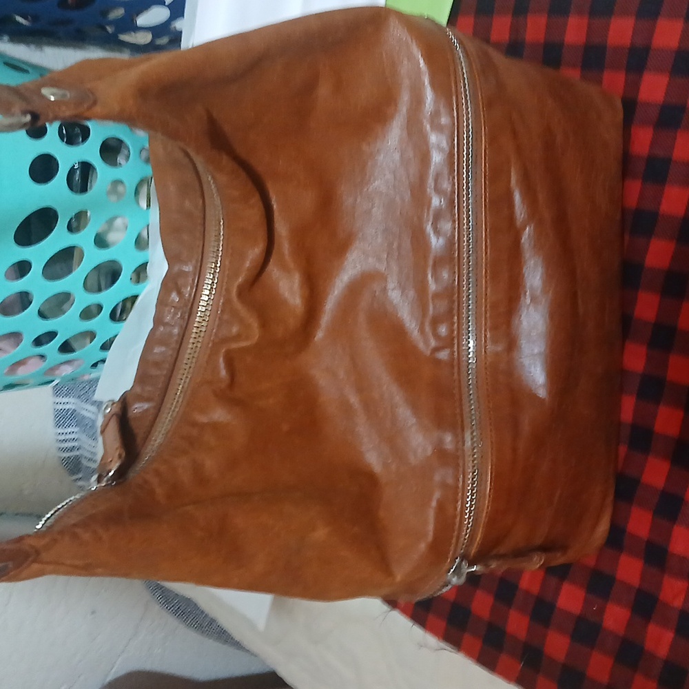 HOBO Tan Brown Leather Crossbody Bag - Picture 2 of 12